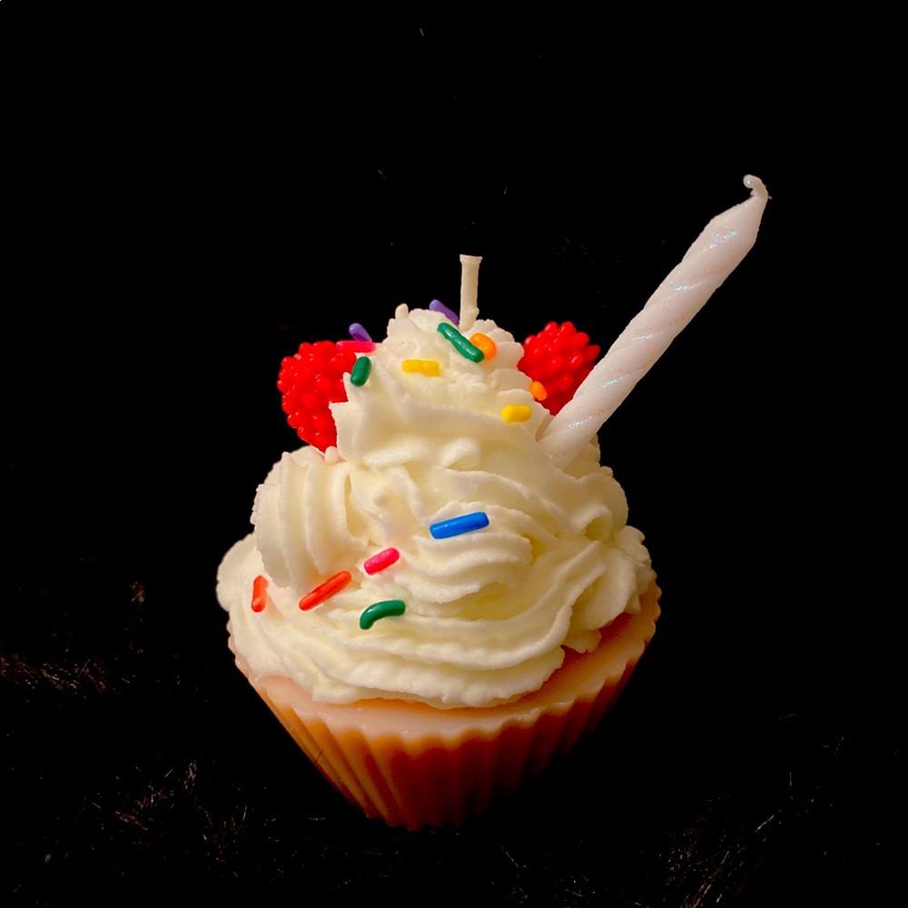 Soy wax cupcake candles.